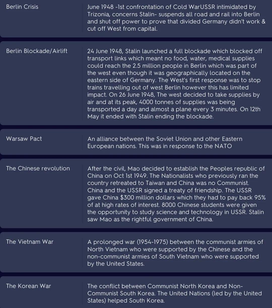 Cold war- dispute in Asia, arms race and the space race