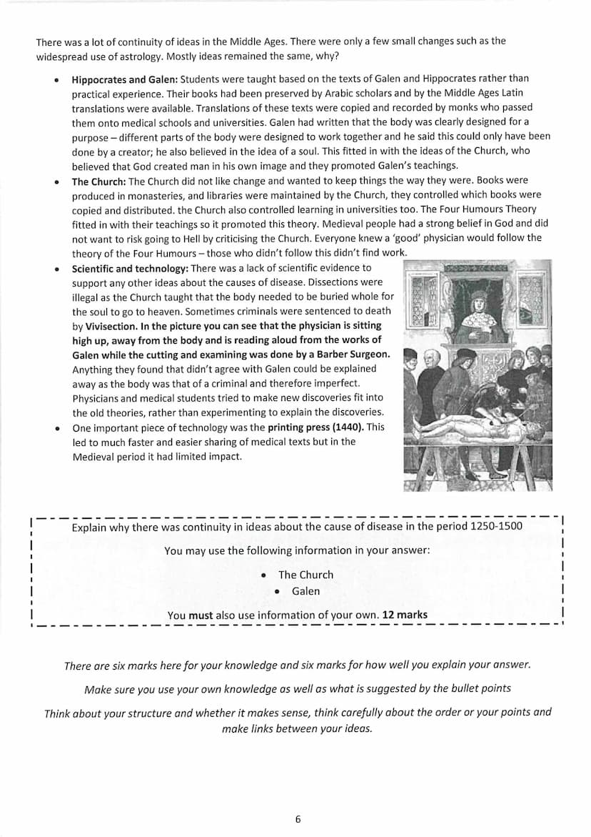Name:
Medicine in Britain, c1250-present
This booklet is designed to support you in your studies - reading around the subject at home will b