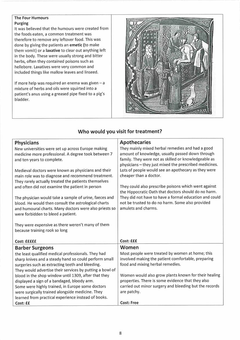 Name:
Medicine in Britain, c1250-present
This booklet is designed to support you in your studies - reading around the subject at home will b