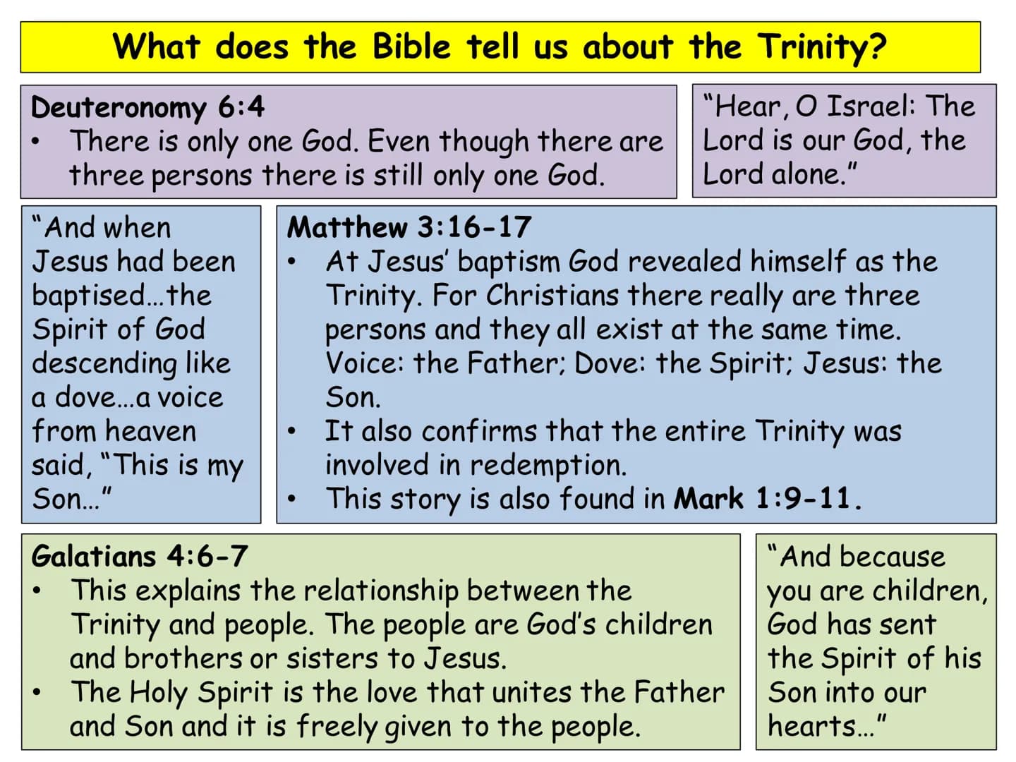 Trinity Why do we have music?
Makes worship more joyous or more solemn
It unites everyone together in praise
It increases the beauty of wors