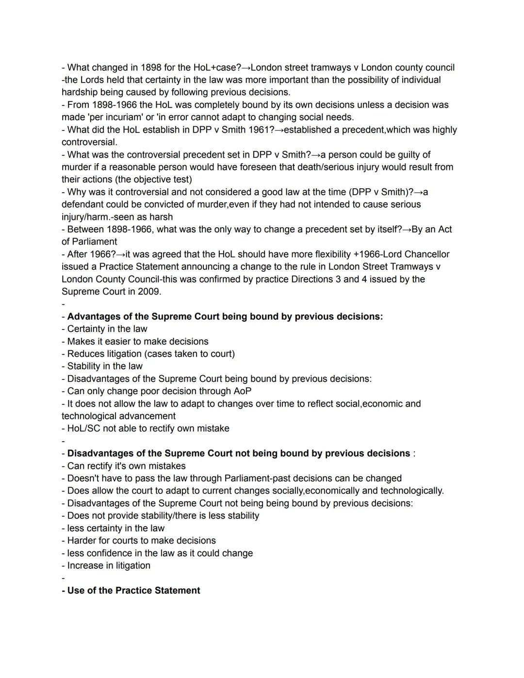 # Judicial Precedent-Revision

- How is the law expressed?→The law is expressed through statutes and common law
- What is Judicial precedent