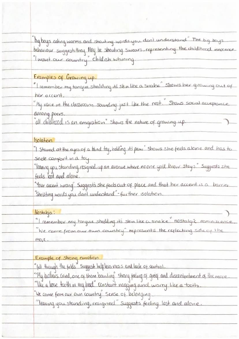 2
Carol Ann
Duffy - Poetry themes.
Originally
• Change: The move to England from Scotland/growing up/change.
acceptance / change in identity