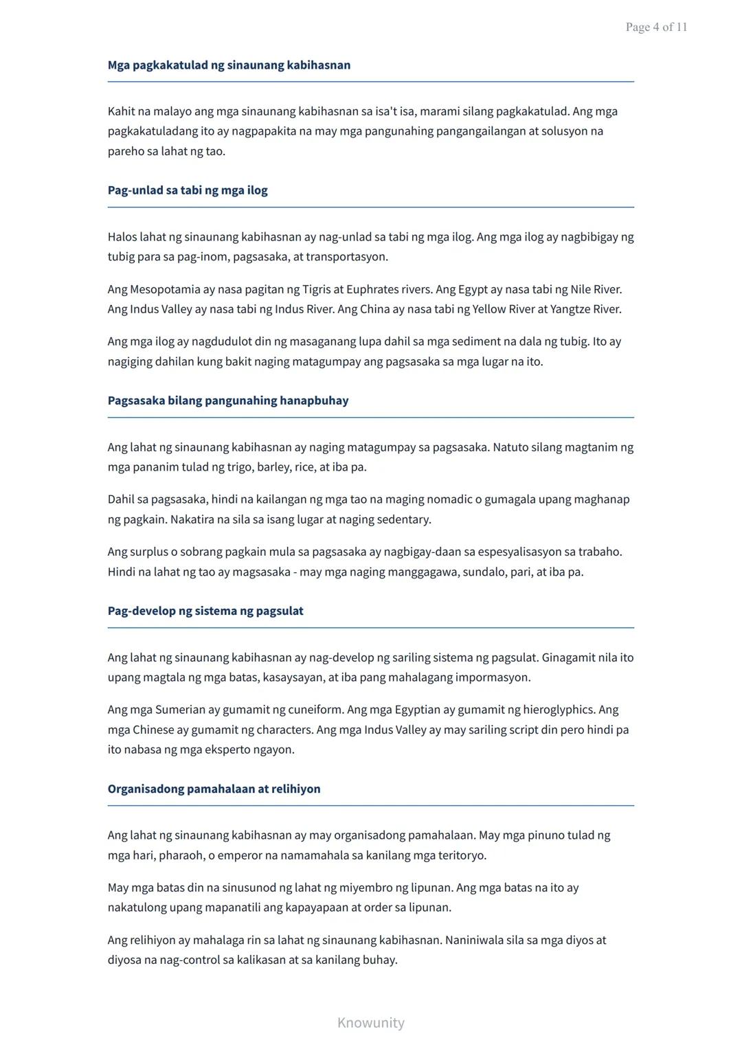 # Sinauang Kabihasnan ng Daigdig: Pagkakatulad at Pagkakaiba

Pag-aaral ng mga sinauang kabihasnan at kanilang mga katangian

## Mga Layunin