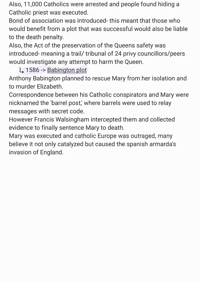 Catholic plots against Elizabeth
by Finlay Woodfield!
4 1569 ->
-> Northern Earl's Rebellion
Westmoreland and Northumberland Catholic Earl's