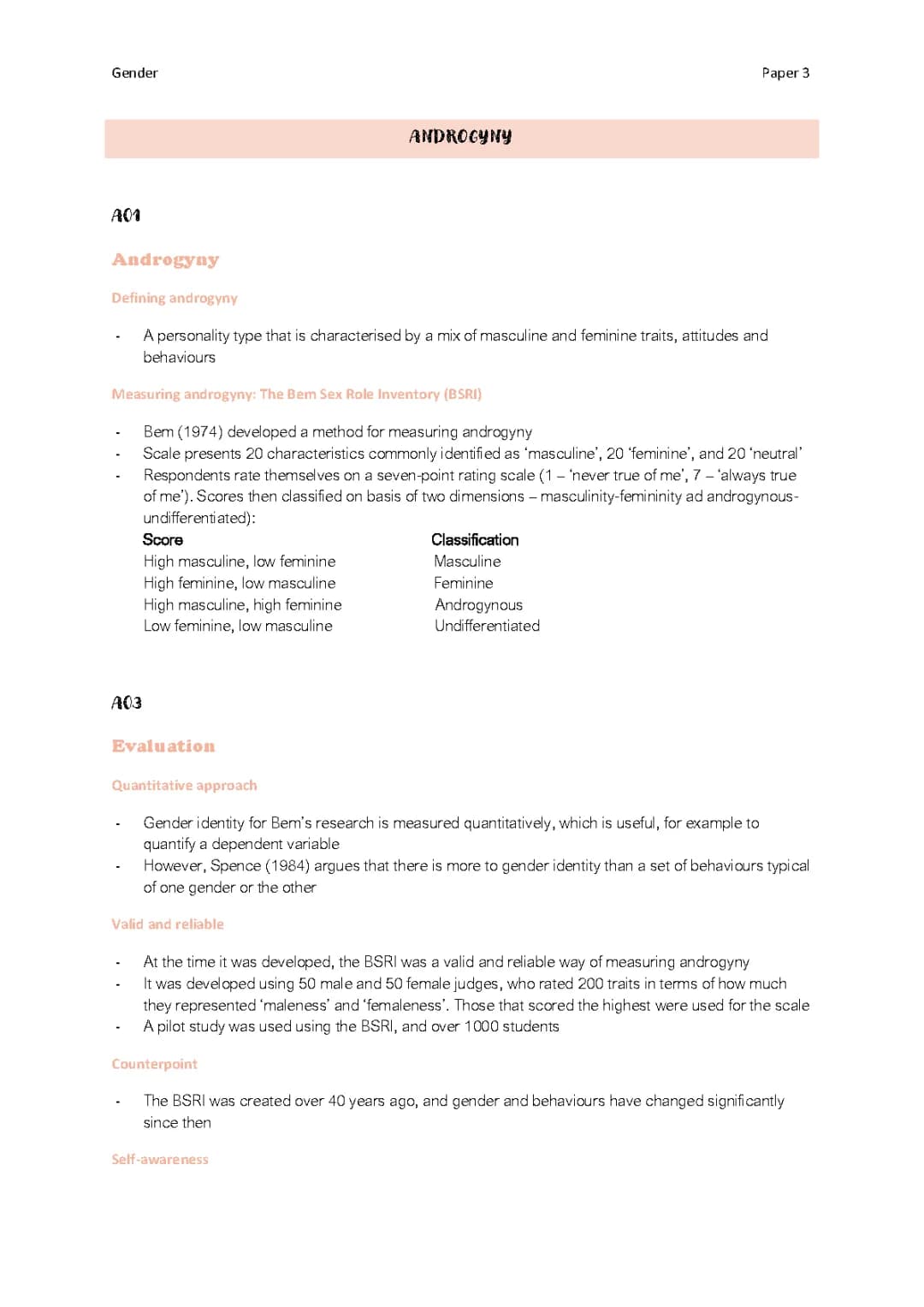 Explore the Bem Sex-Role Inventory: Free Tests, PDF, and Androgyny Quiz