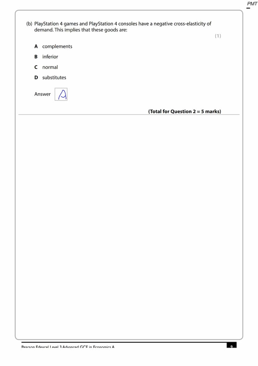 Write your name here
Surname
Centre Number
Pearson Edexcel
Level 3 GCE
Economics A
S47427A
©2014 Pearson Education Ltd.
Other names
Advanced