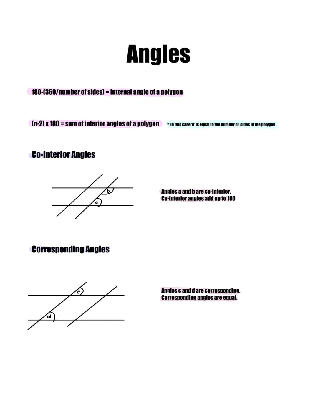 Angles notes