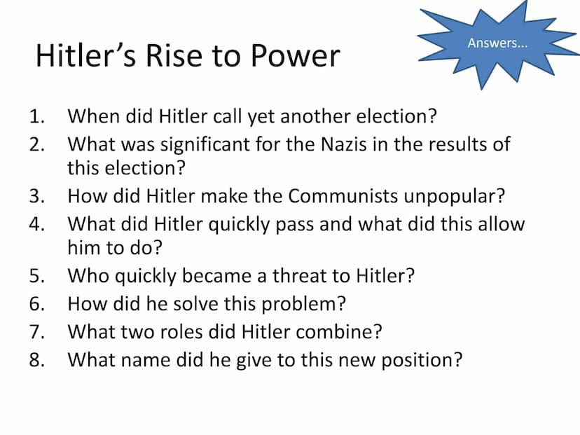 Nazi Germany: 1933-45
Revision Guide Contents
Hitler's Rise to Power - questions - answers
Nazi Propaganda – questions - answers
-
Nazi Inti