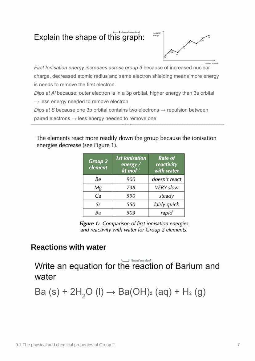9.1 The physical and chemical
properties of Group 2
Notion
Anki
Done
Be
Mg
Ca
Sr
Ba
Ra
The physical properties of the Group+ 2 elements,
mag