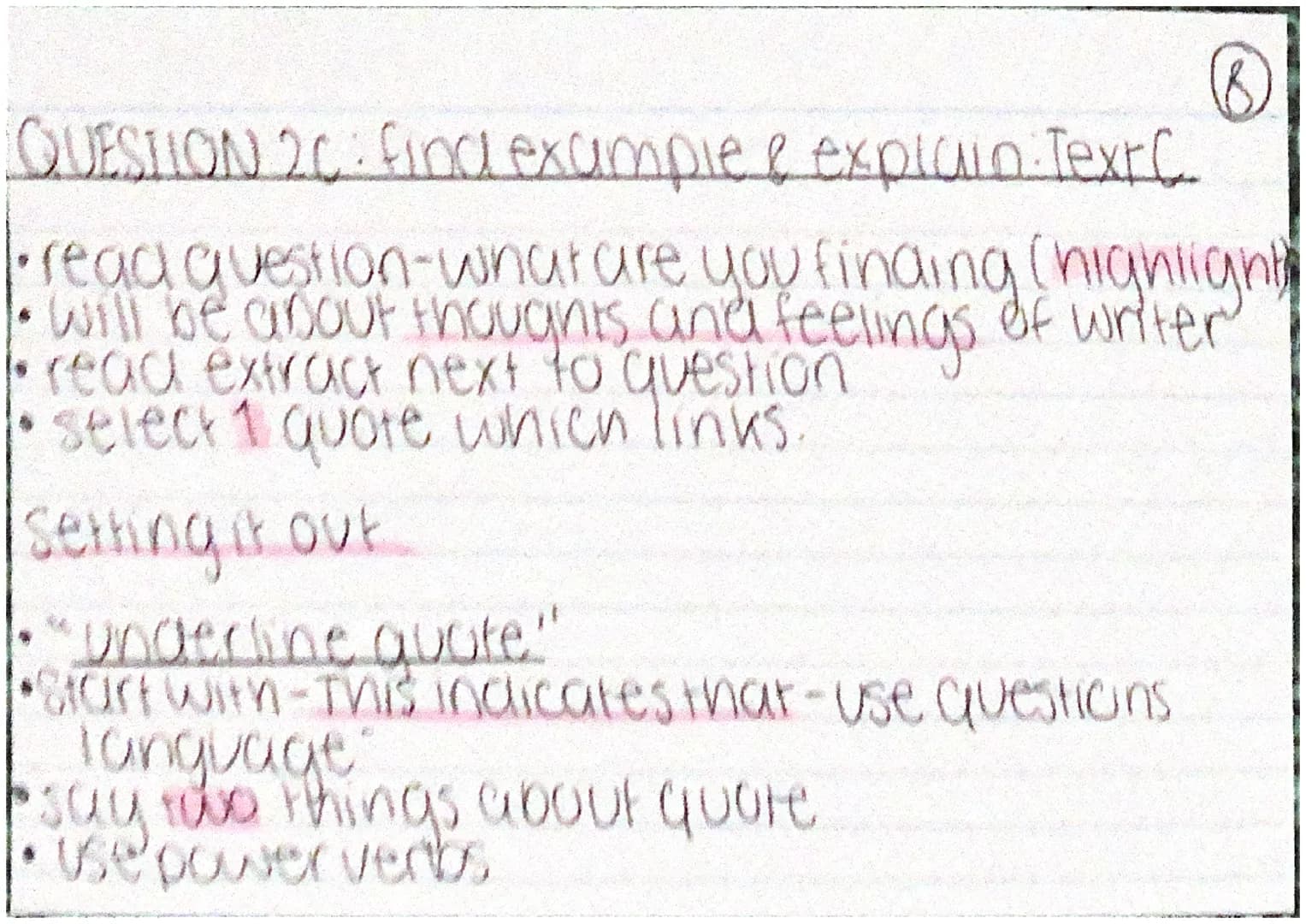 Top tips.
• if a paragraph is mentioned, box it
'Use your own words' = paraphrasel re-writel
fina synonym.
for Q3 have THREE highlighters QU