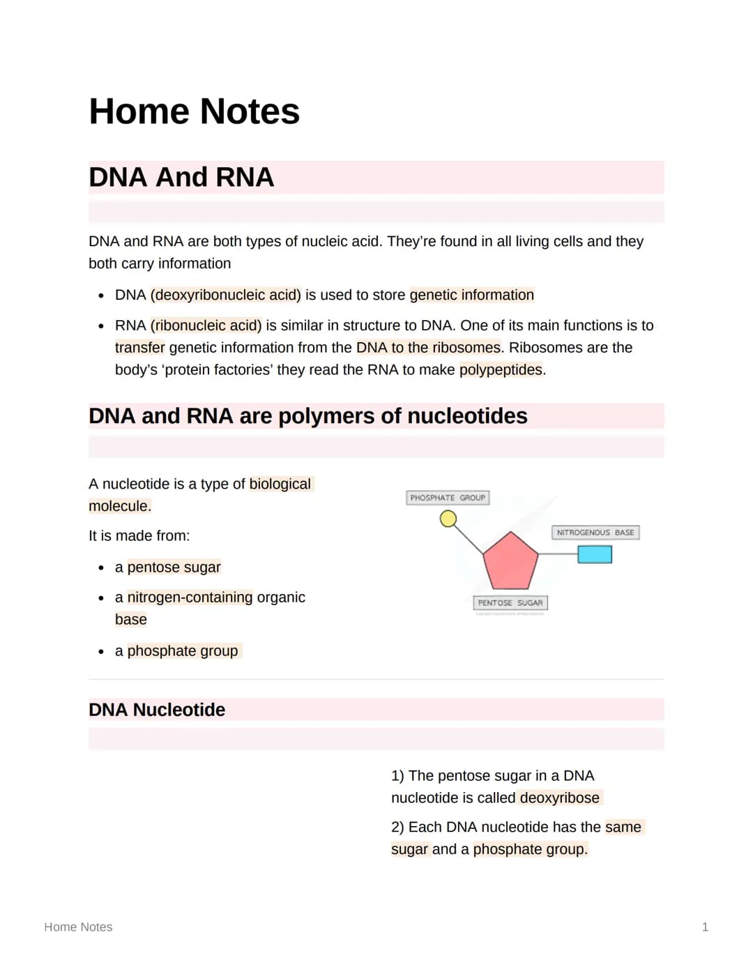 
<p>DNA and RNA are both types of nucleic acid found in all living cells. DNA, or deoxyribonucleic acid, is used to store genetic informatio