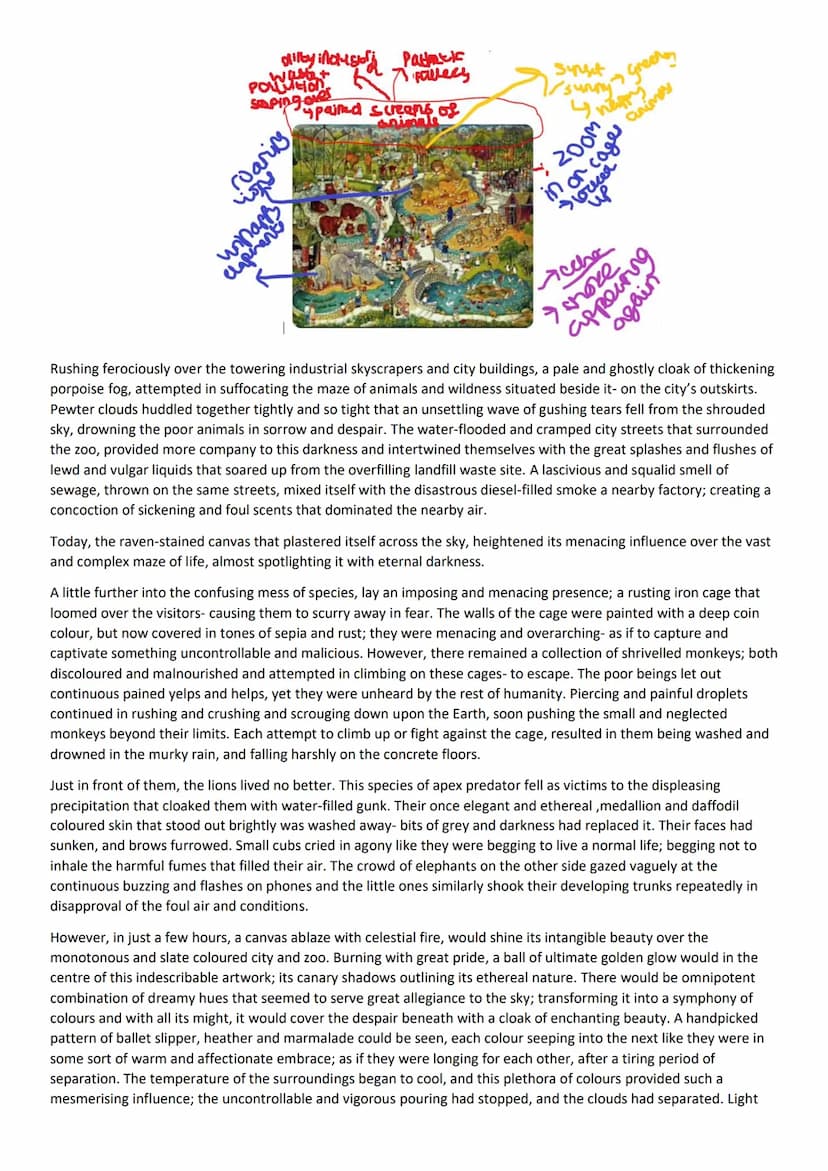 Q2) Look in detail at this extract, from lines 14 to 23 of the source:
Rosie had made a quick check of the unfamiliar garden before letting 