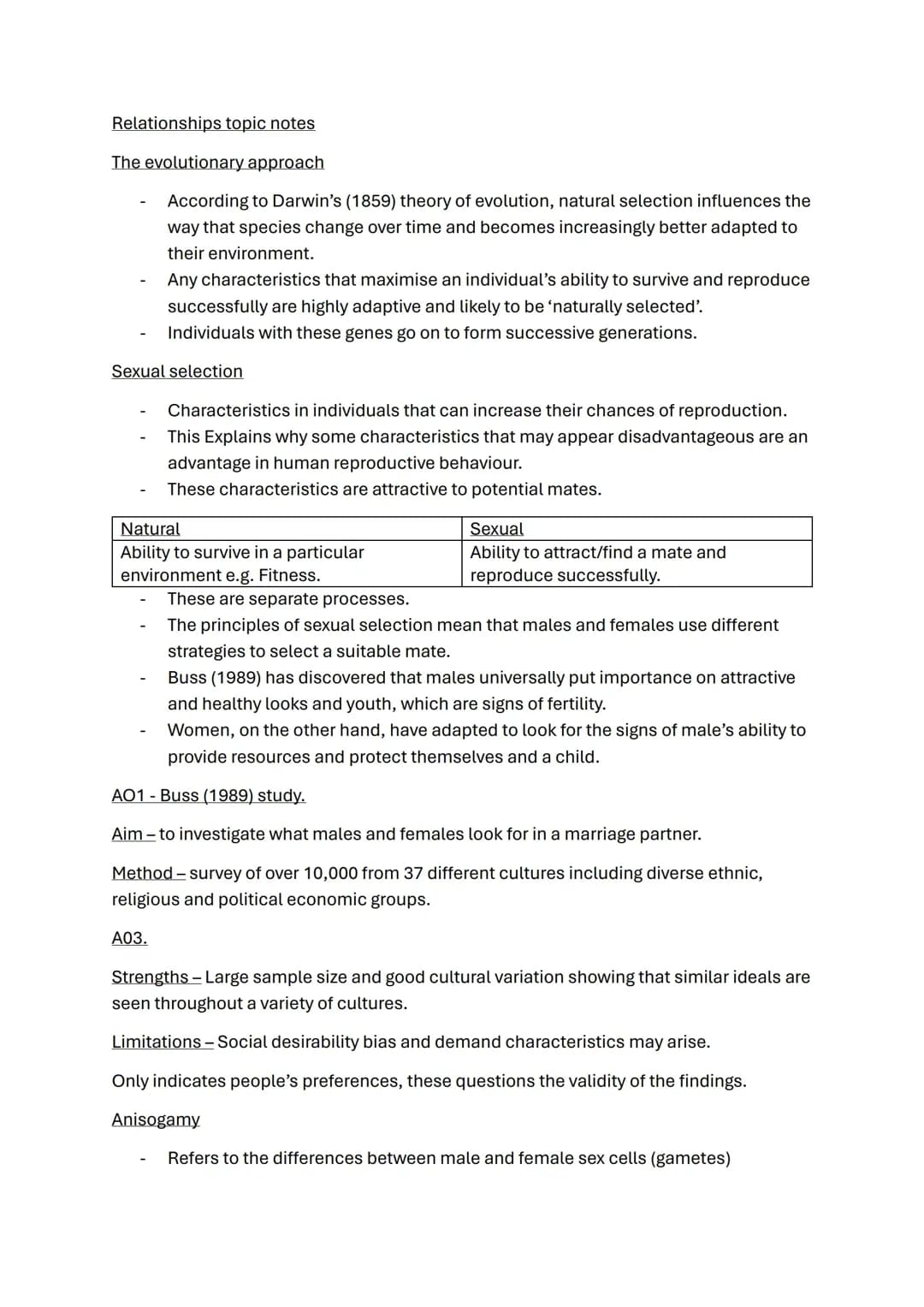 relationship topic notes