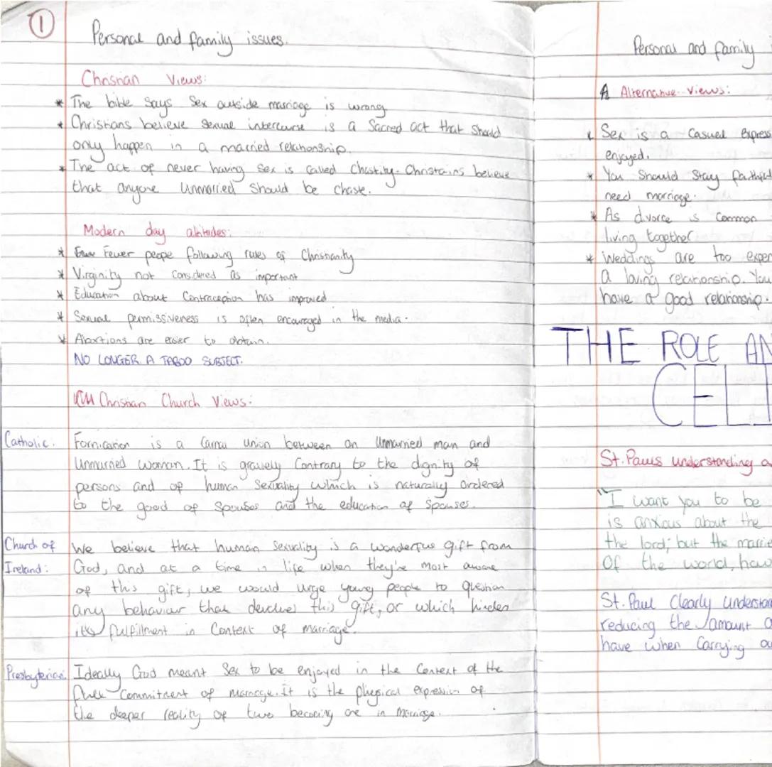 Personal and family issues.

1

Celibacy the deliberate choice to remain Single and not enter into a relationship
Civil the Commitment Same-