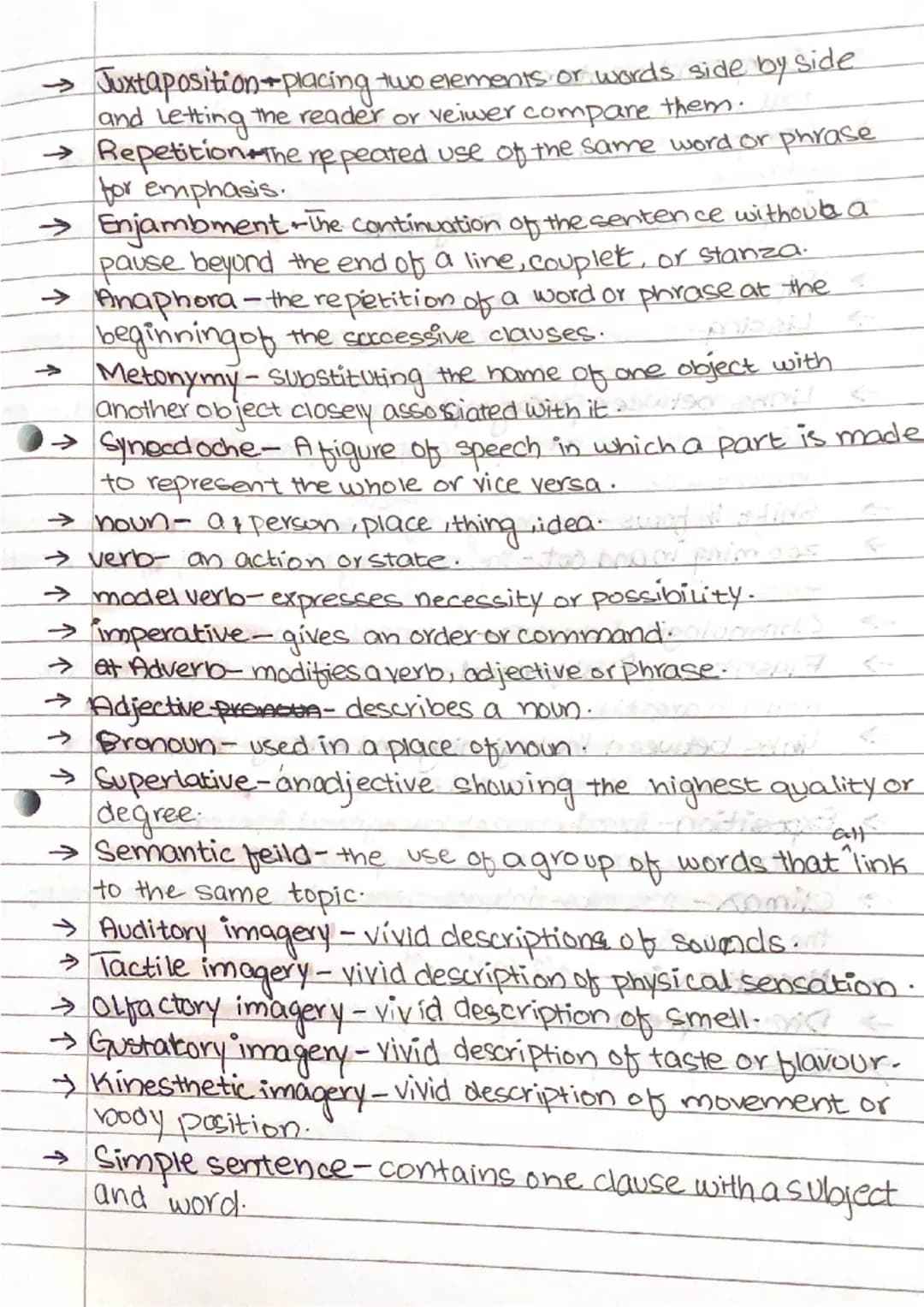 language techniques
ENGLISH.
Some language techniques used in literature are
→ Metaphor - A figure that directly compares two unlike things
