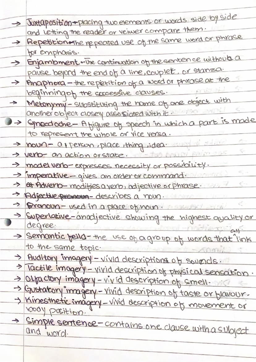 language techniques
ENGLISH.
Some language techniques used in literature are
→ Metaphor - A figure that directly compares two unlike things
