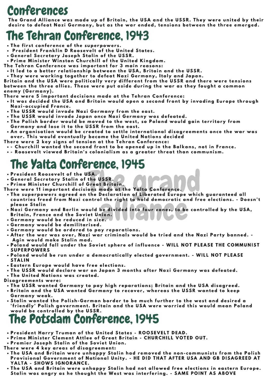 The Cold War: The Conference’s 