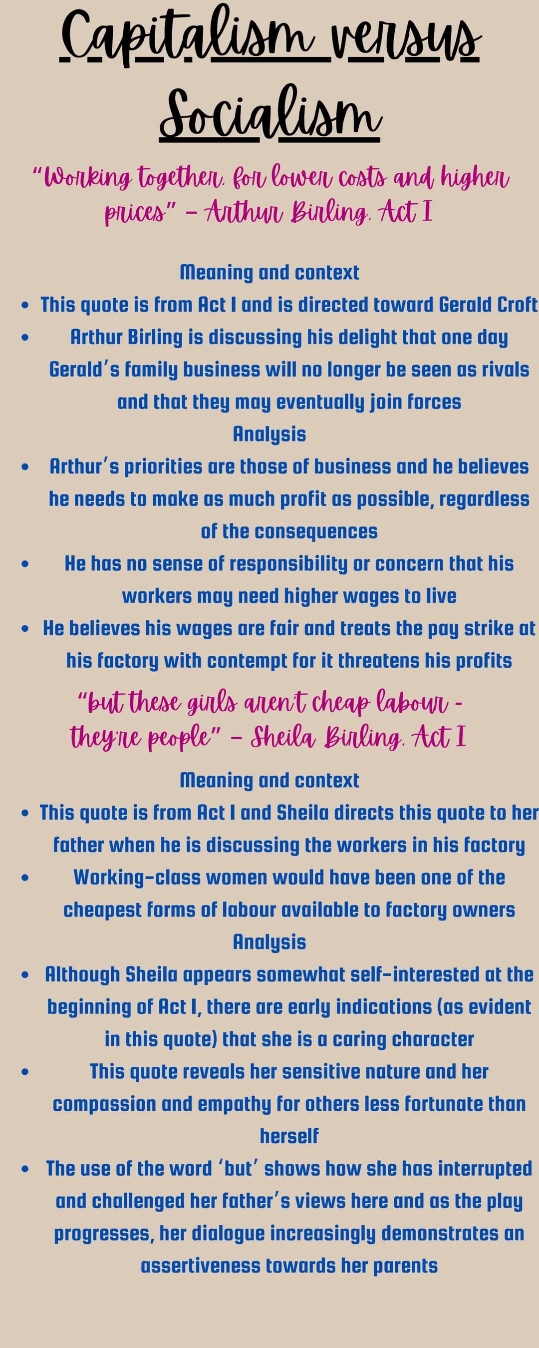 An Inspector Calls
Quotes
Below are all of the themes from An
Inspector Calls, a Reason why Priestly
has done this, quotes from AIC and how
