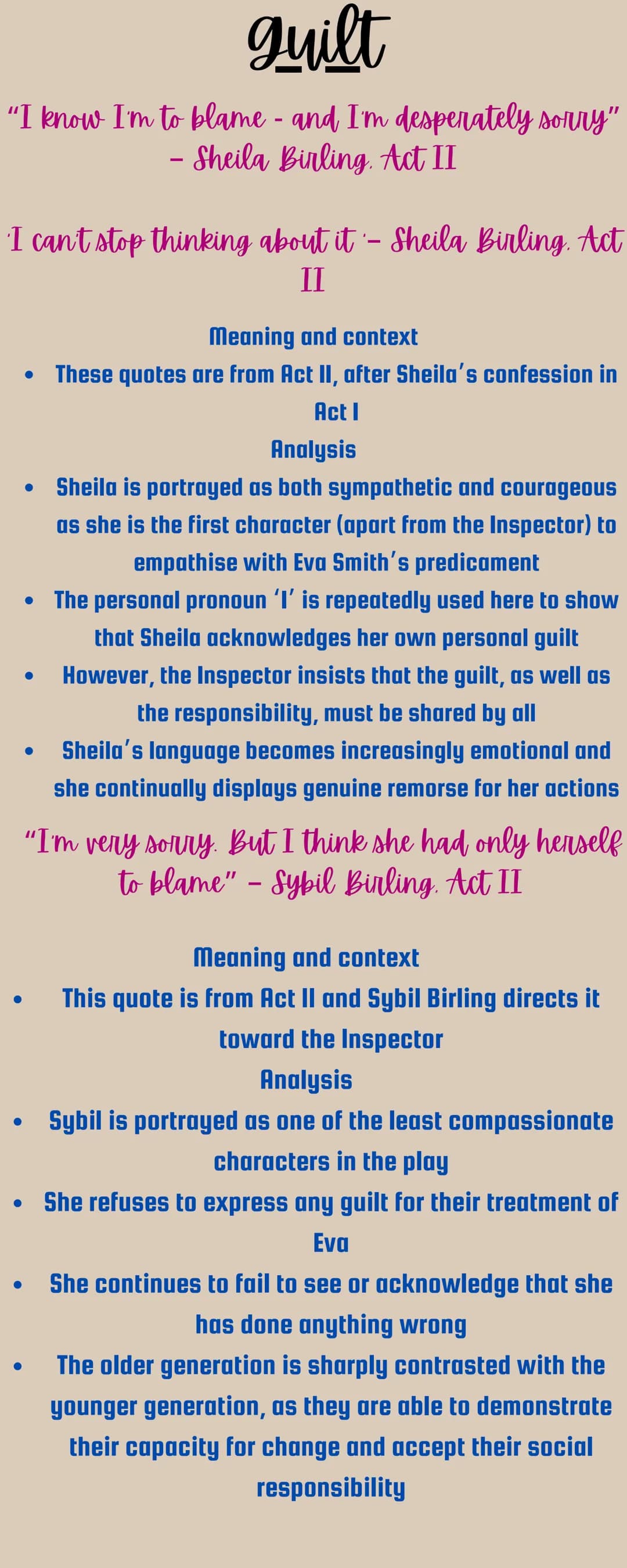 An Inspector Calls
Quotes
Below are all of the themes from An
Inspector Calls, a Reason why Priestly
has done this, quotes from AIC and how
