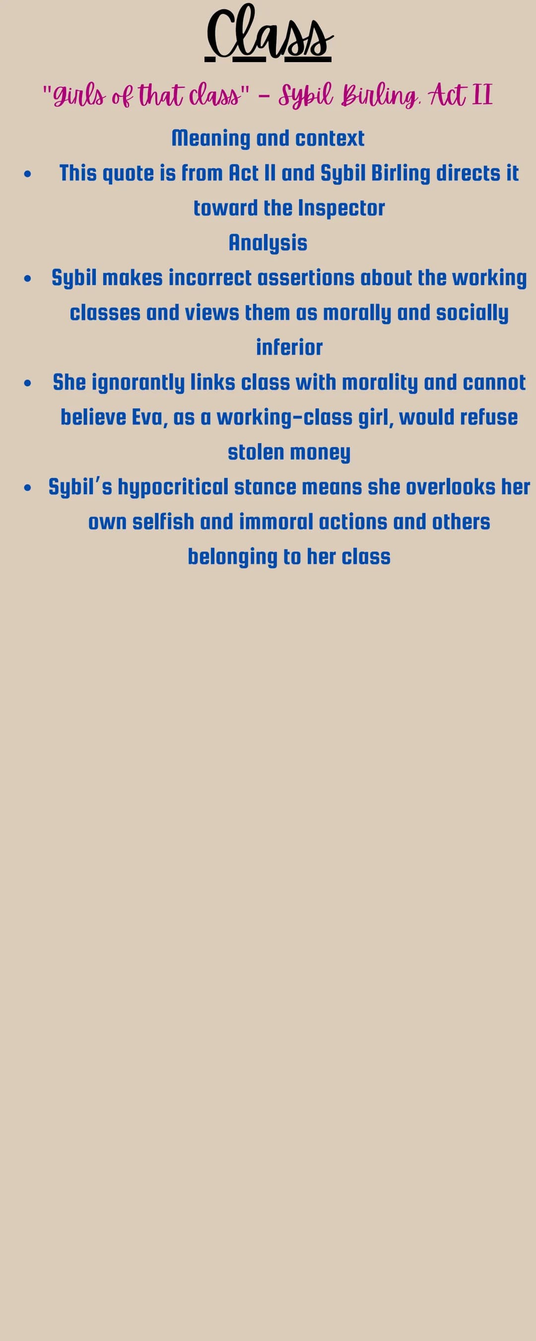 An Inspector Calls
Quotes
Below are all of the themes from An
Inspector Calls, a Reason why Priestly
has done this, quotes from AIC and how
