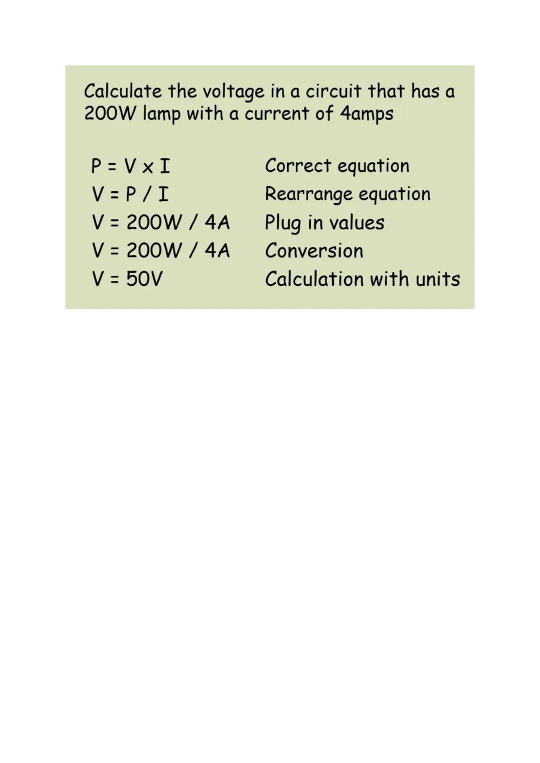 The power rating is the rate at which an appliance transfers energy. It is
measured in joules per second, called watts.

One watt is one jou