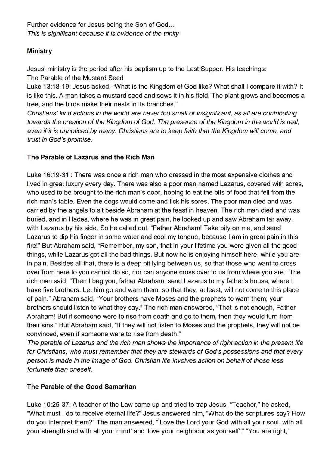 Christianity
Mandatory Content
Beliefs:
◆ beliefs about God
Higher RMPS Revision Guide
◆ nature of human beings: free will; sin; stewards
◆ 