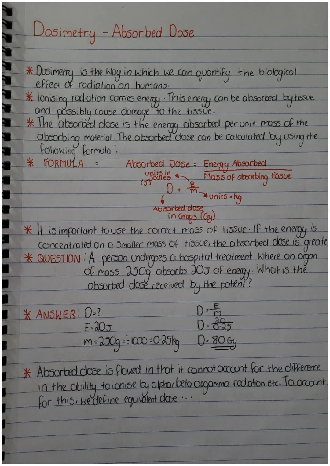 Half Life - Determining Half Life (Numerical Method)
* Findling Initial Activity
QA Source has activity of 8 Bg. It has a half life of 10 mi