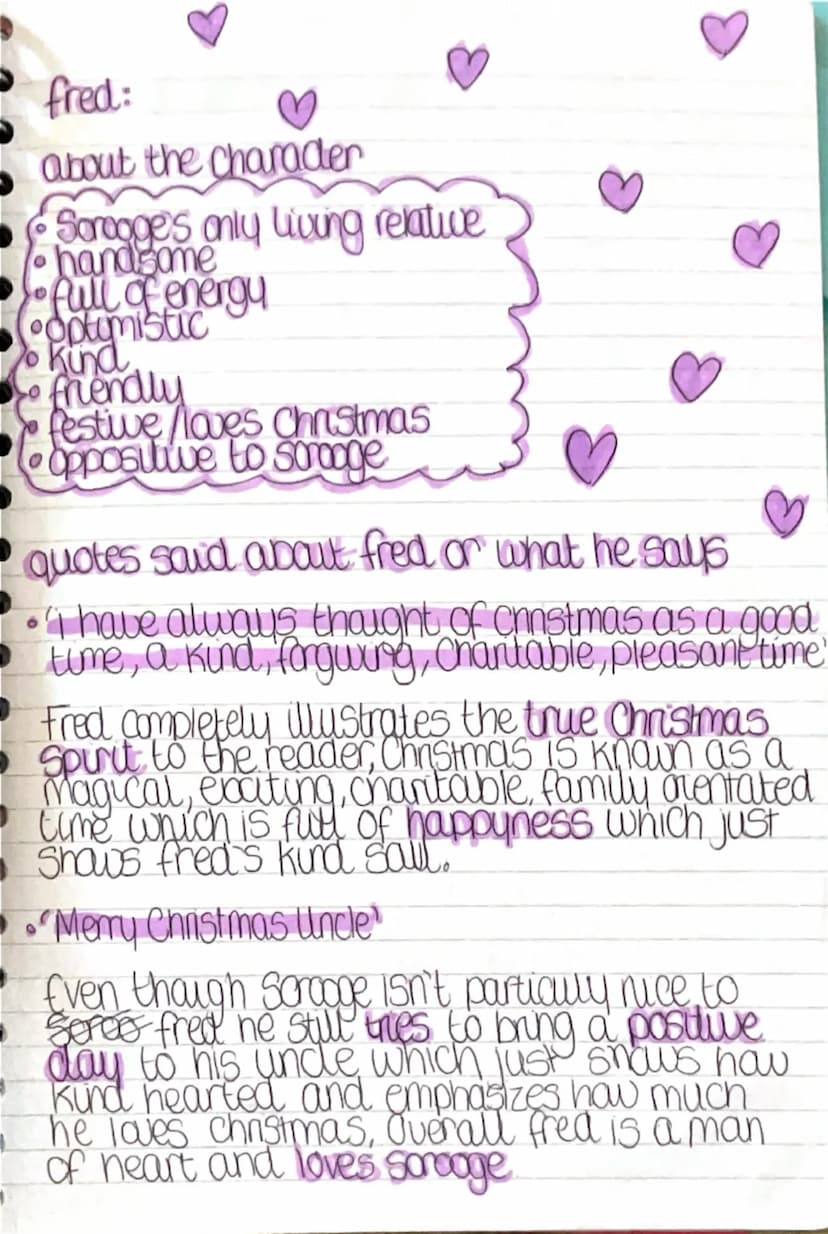 1
•
A Christmas Card Notes
Scrooge:
about the character
• Cold hearted
•'neglected Child
• Solitary as an ouster
• old fashioned
•hates Chri