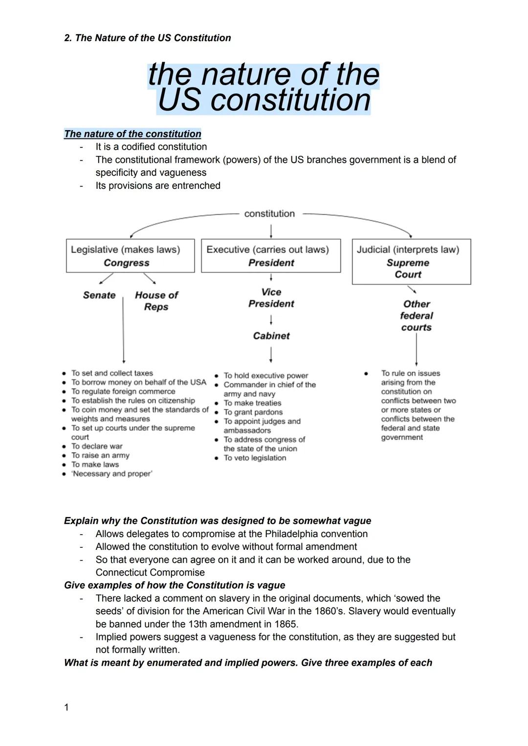 Understanding the US Constitution: Powers Explained