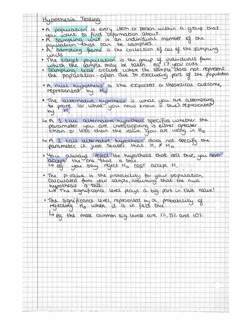 Statistics Revision
The binomial distribution
Binomial coefficient : how many ways there are of choosing
unordered outcomes from all of the 