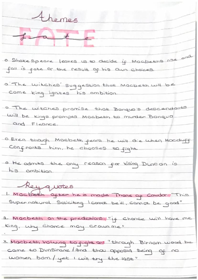 Ambition
In
Macbeth, ambition is portrayea as o Comipting
and unquenchable force through the main concepts a
mental imbalance, Supernatural 
