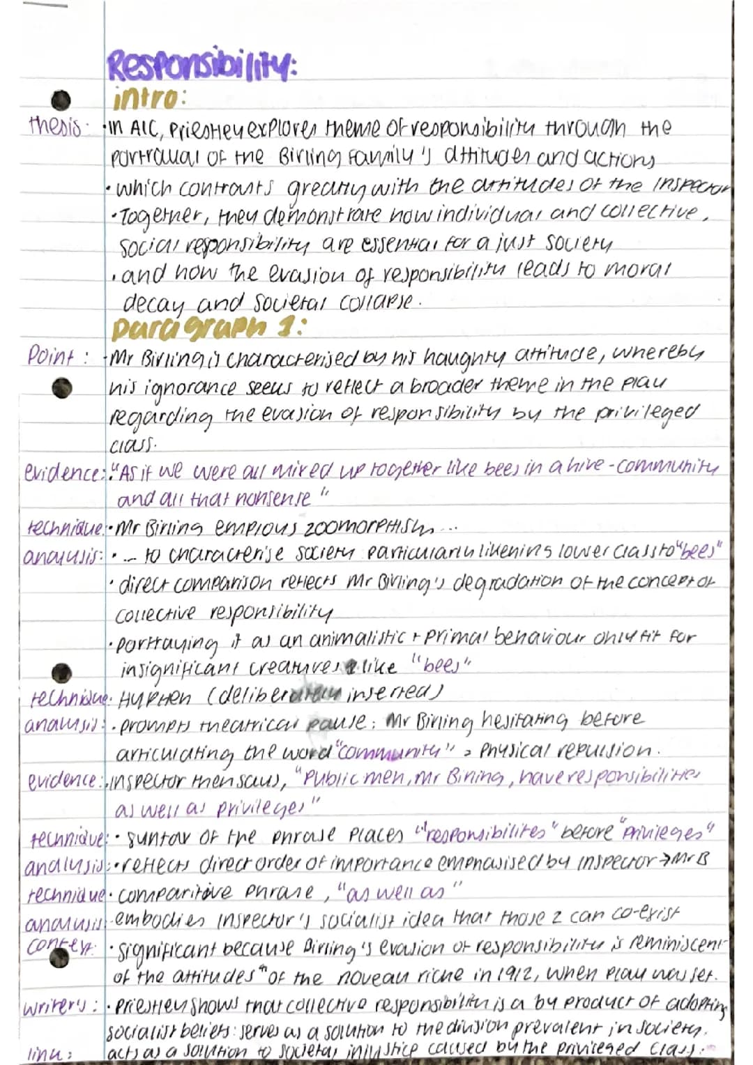Social Responsibility - An inspector calls