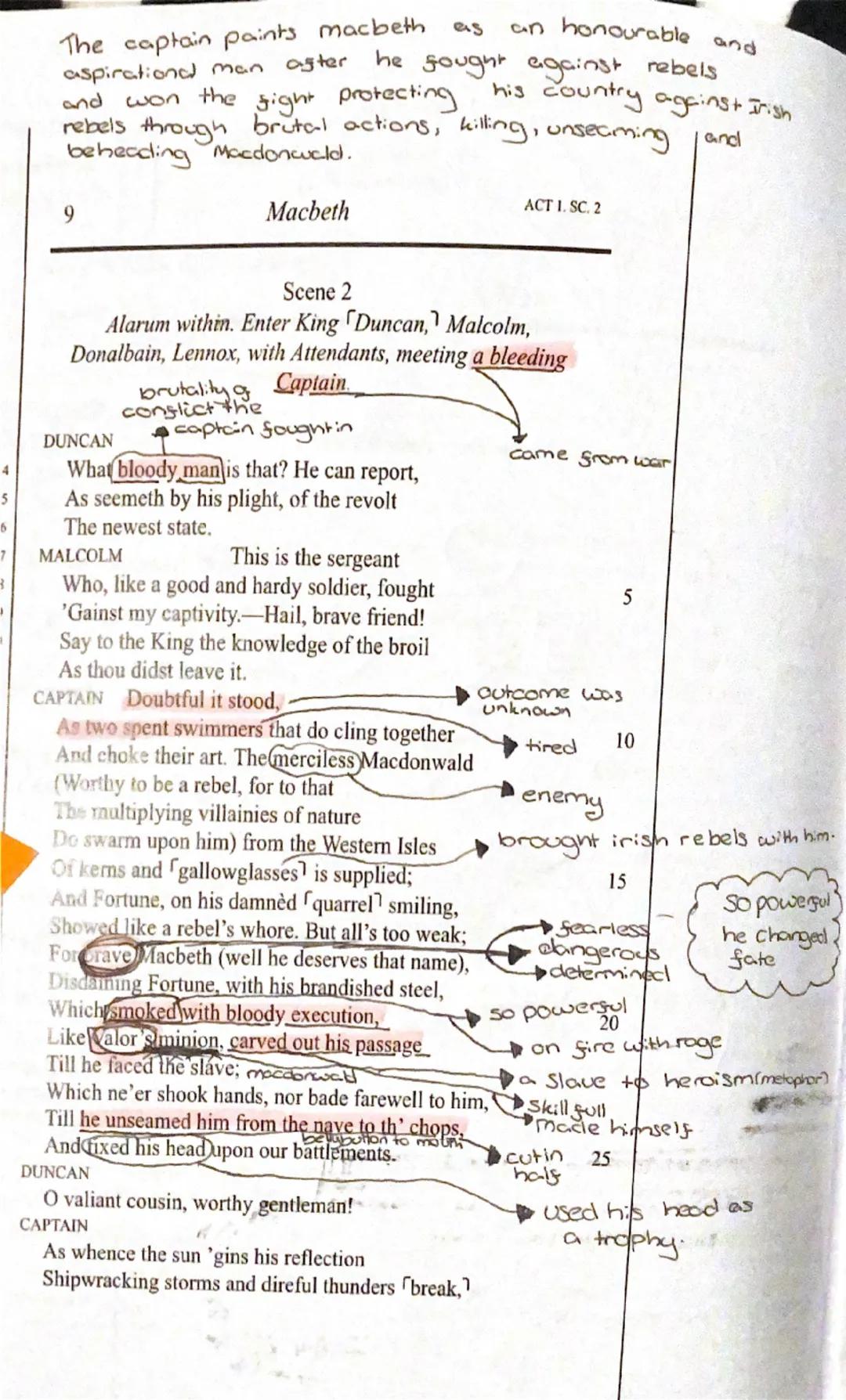 Macbeth act 1 scene 2