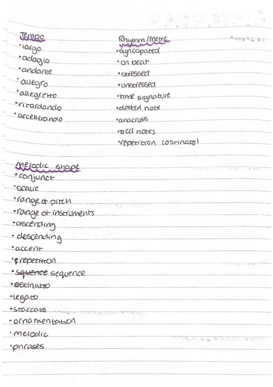 I
)
elements
Dynamics
• pianissimo (pp)
•piano (p)
metropiano (mp)
• mezzoforte (mf)
• forte (F)
•fortissimo (ff)
•schforzando
dimin-vendo (