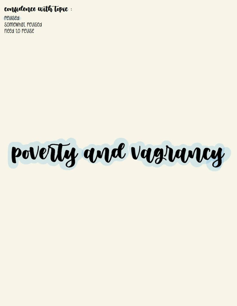 COMPOSITION
history
Paper 1 confidence with topic :
revised
somewhat revised
need to revise
poverty and vagrancy poverty and vagrancy
An inc