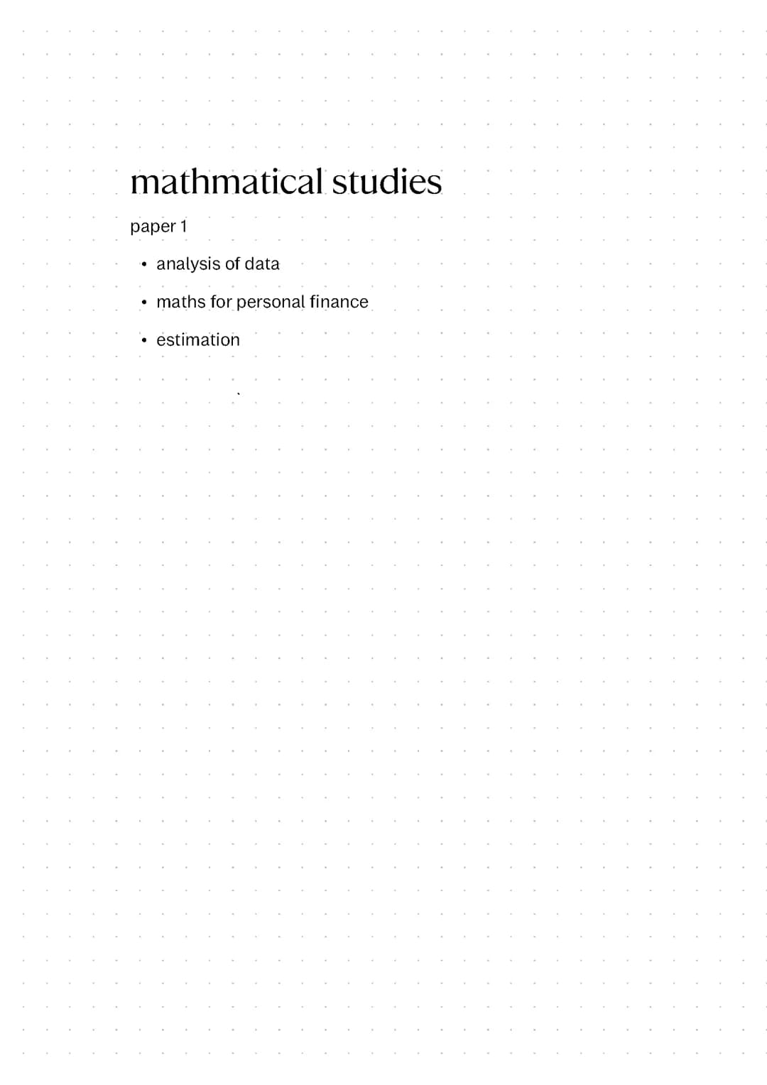 core maths paper 1