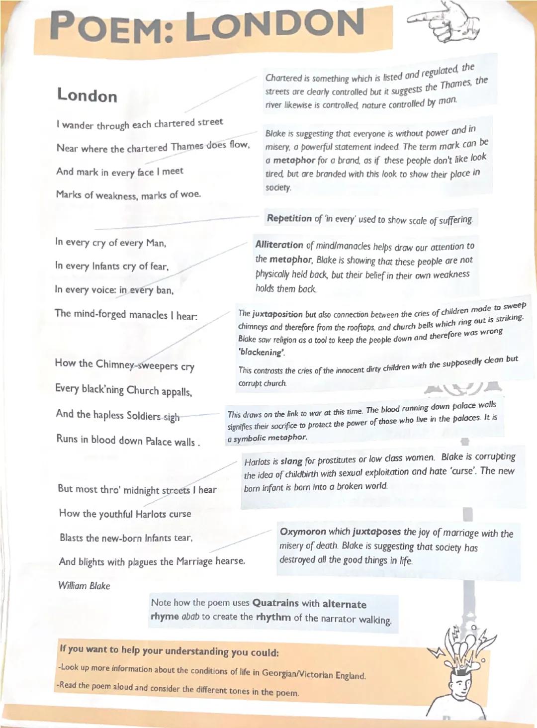 London annotations - war poems