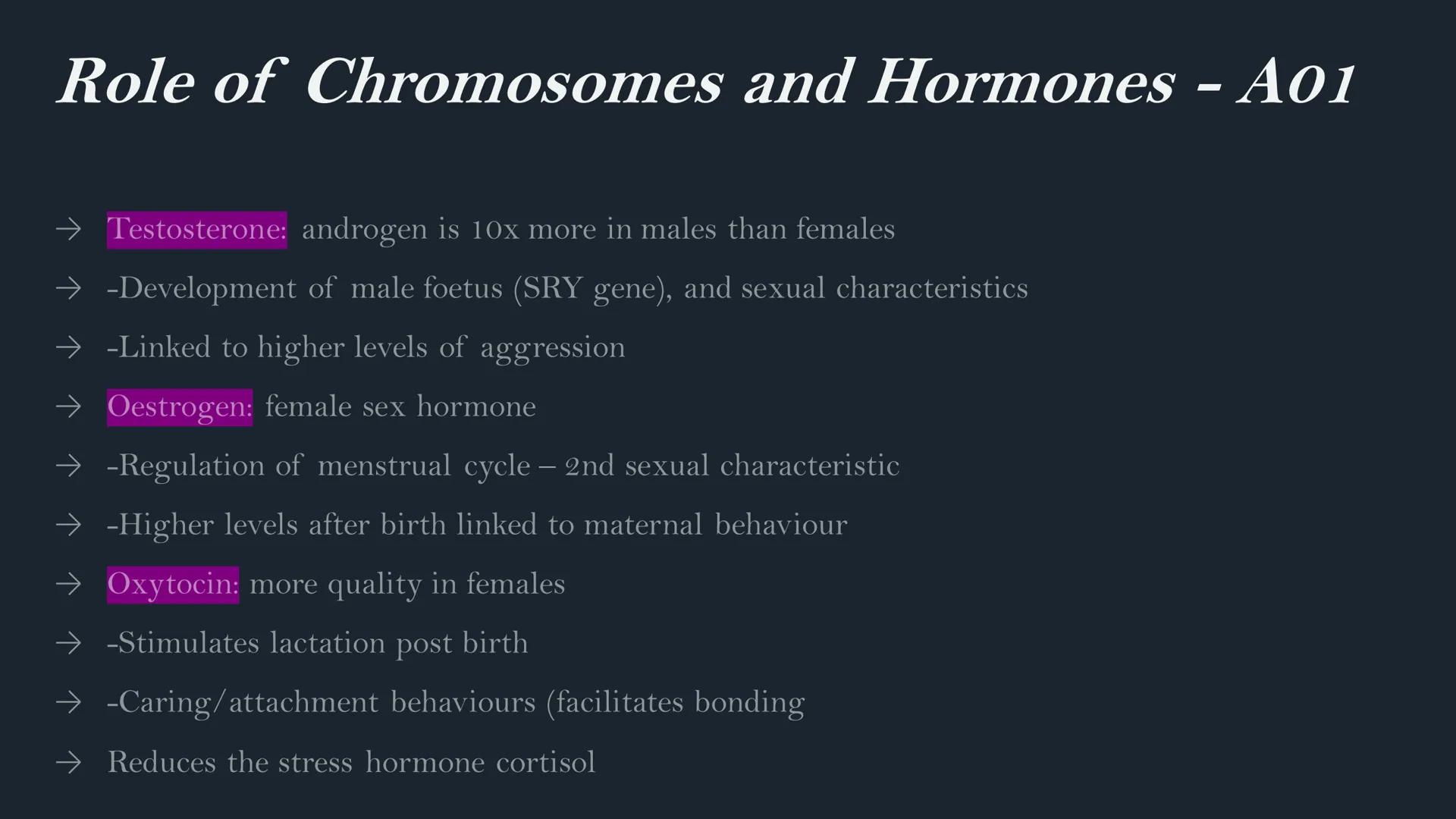 Gender
AQA A Level
Psychology # Sex and Gender

- Sex: biological differences between males and females. Sex is assigned from conception due