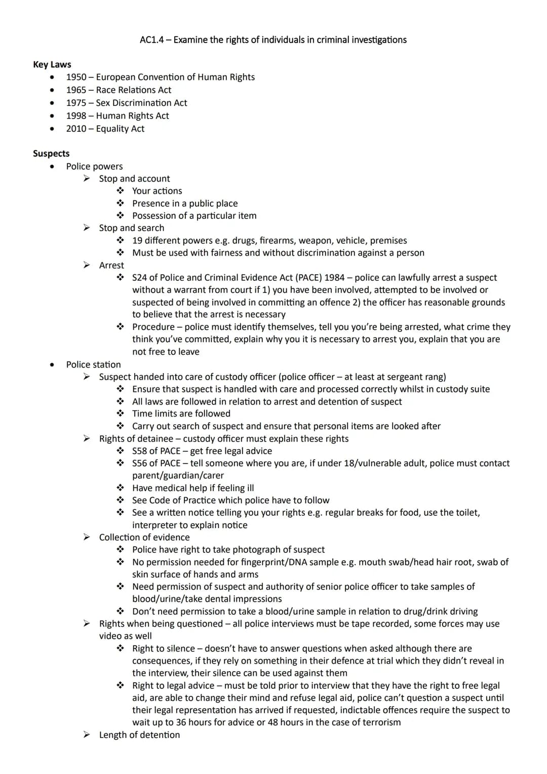 The Rights of Suspects in UK Criminal Investigations