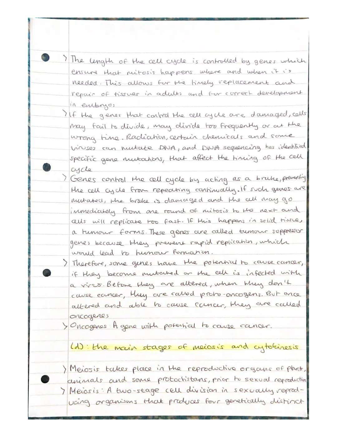 Mitosis and Meiosis Notes.
Chromosome number and structure.
> A chromosome is a long, thin structure of DNA
and protein in the nucleus.
the 