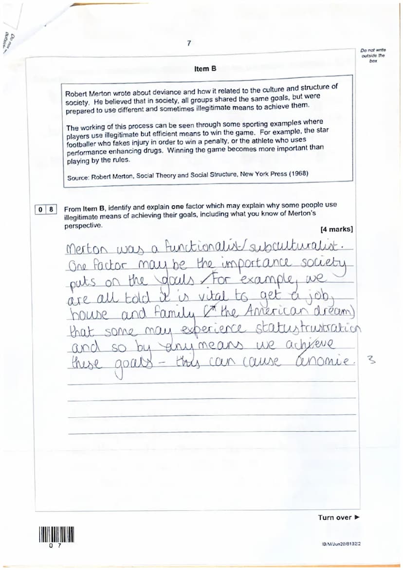 CORRECT METHOD
Only one answer per question is allowed.
For each answer completely fill in the circle alongside the appropriate answer.
01
0