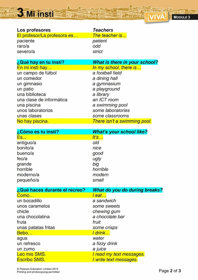 Hobby
T
MARATON
3 Mi insti
Palabras
¿Qué estudias?
Estudio...
ciencias
dibujo
educación física
español
francés
geografía
historia
informátic