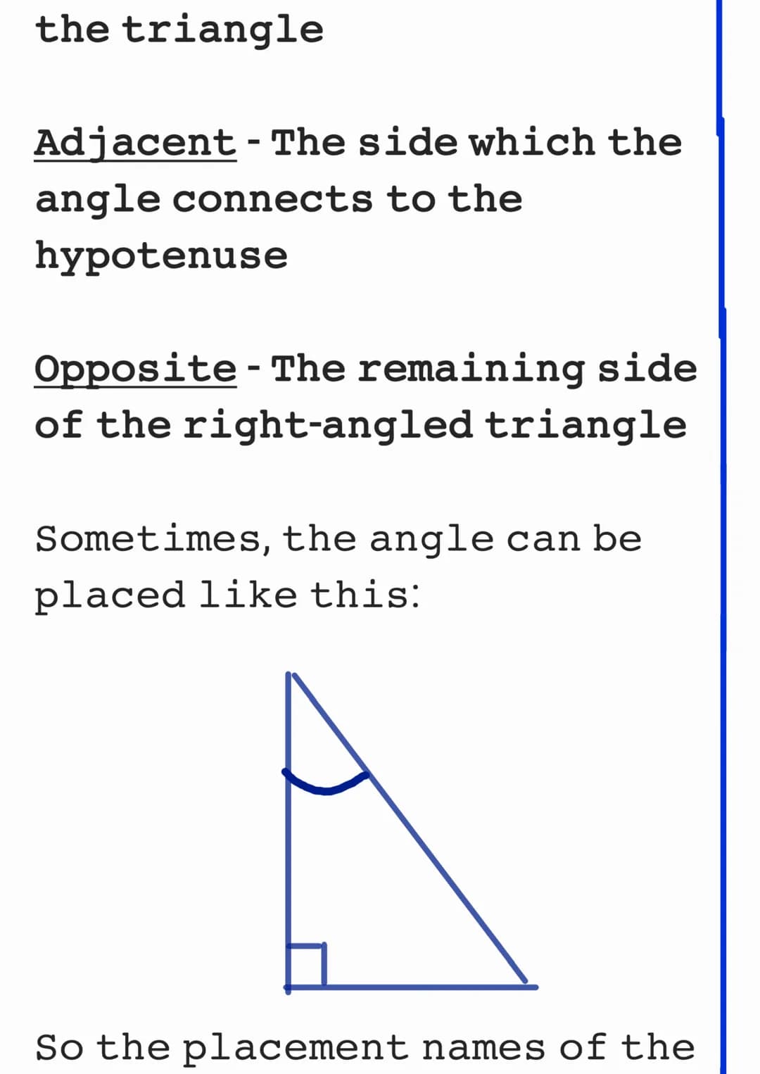 Trigonometry Introduction
Trigonometry is another
branch of maths which is all
about finding the angles and
sides of commonly a right-
angle