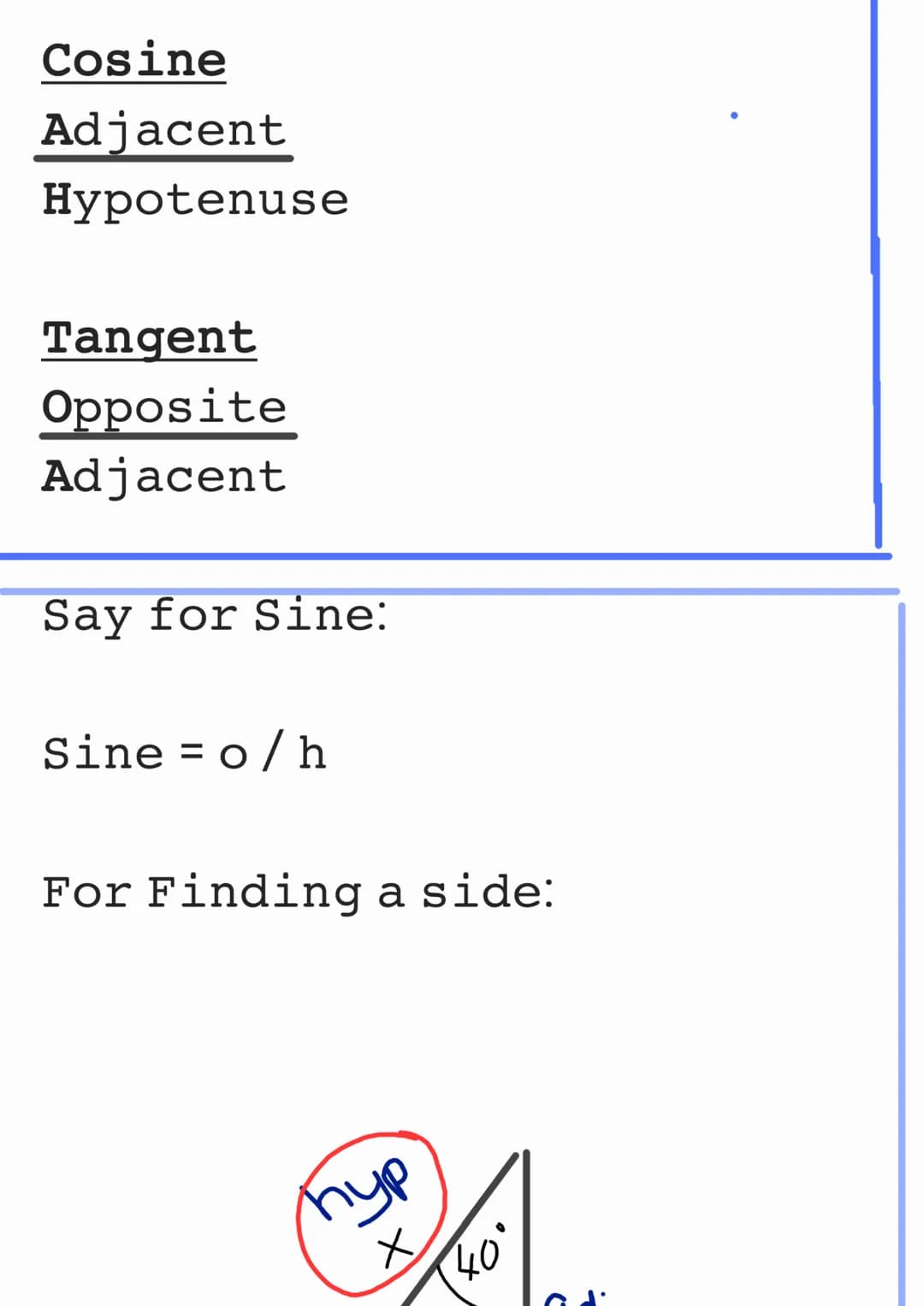 Trigonometry Introduction
Trigonometry is another
branch of maths which is all
about finding the angles and
sides of commonly a right-
angle