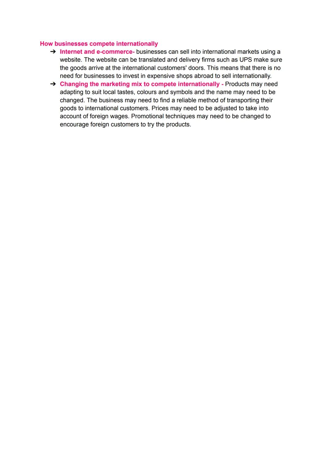 Business and Globalisation
Globalisation is the process by which the world is becoming increasingly interconnected as a
result of massively 