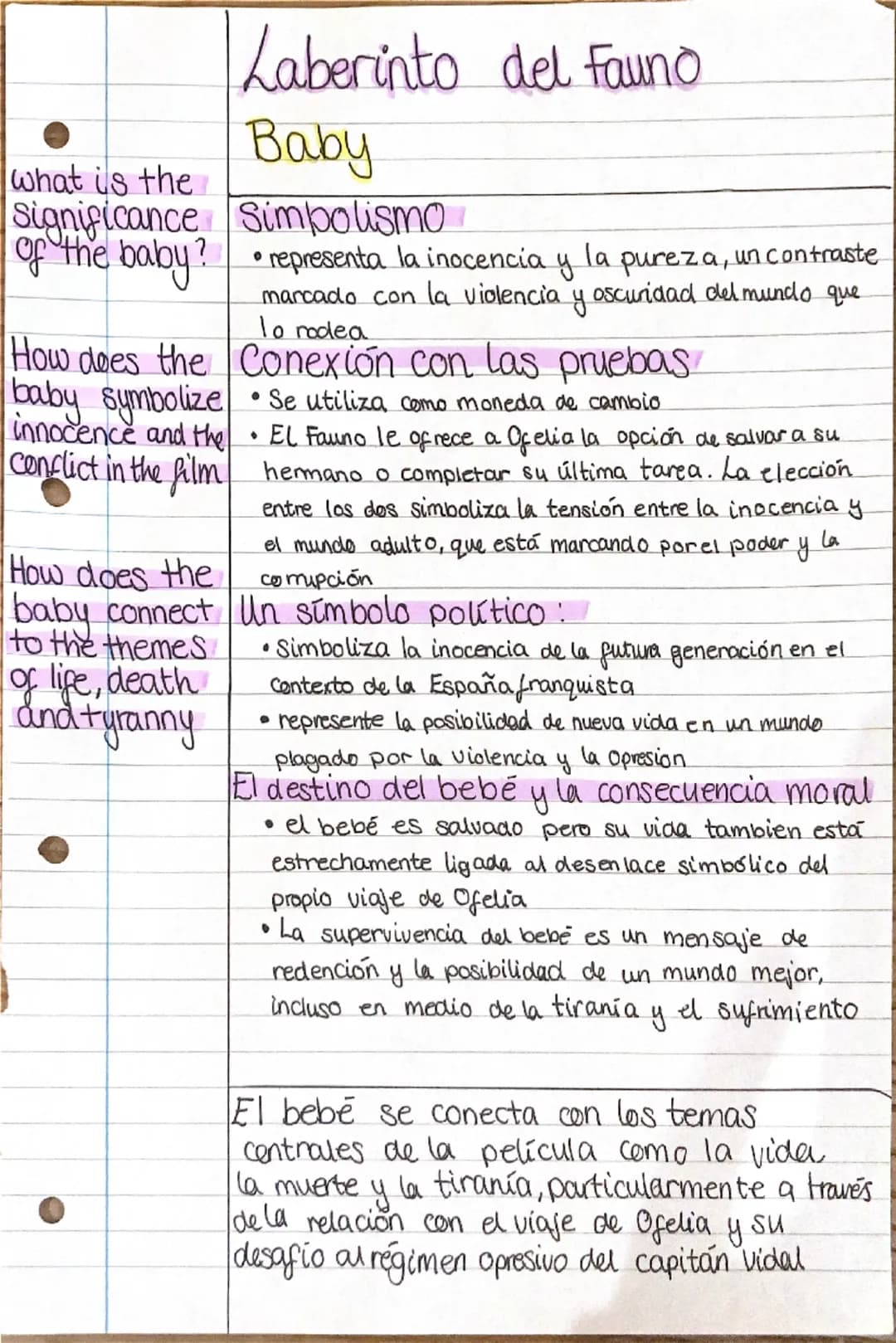 --- OCR Start ---
Key concepts
/questions Laberinto del Fauno
What is the setting?
OVERVIEW
who are the main people
Director: Guillermo del 