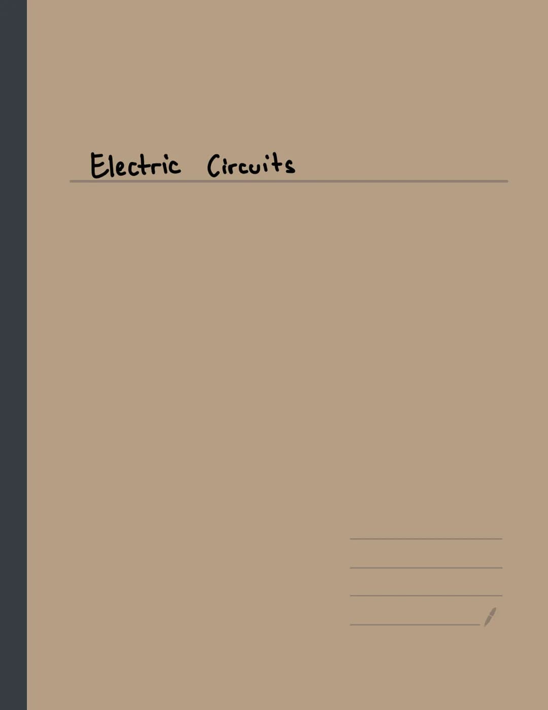 Electric Circuits Potential difference →
Electric current →→
• Electric current is the rate of flow of charged particles · Potential differe