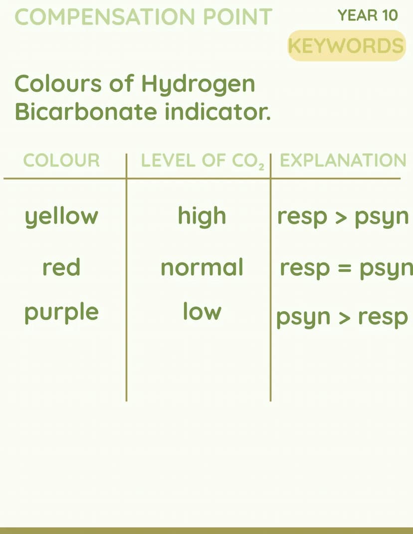 YEAR 10
RESPIRATION
RESPIRATION YEAR 10
PONDWEED
EXPERIMENT YEAR 10
COMPENSATION
POINT C
SUN
CO
OXYGEN
2
k
H₂O →
но
YEAR 10
PHOTOSYNTHESIS C