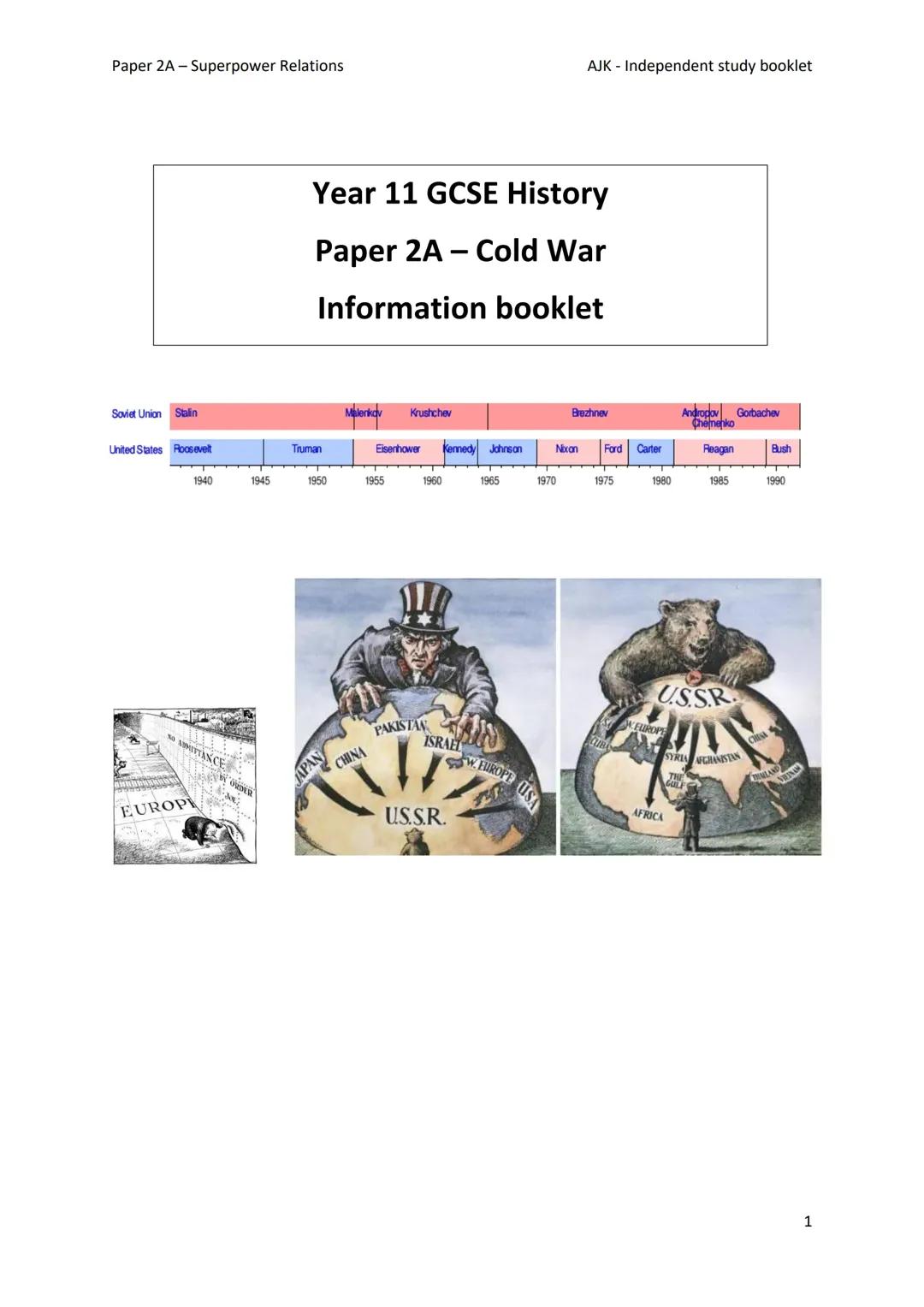 Your Ultimate GCSE History Cold War Guide: Notes, Past Papers & Timelines