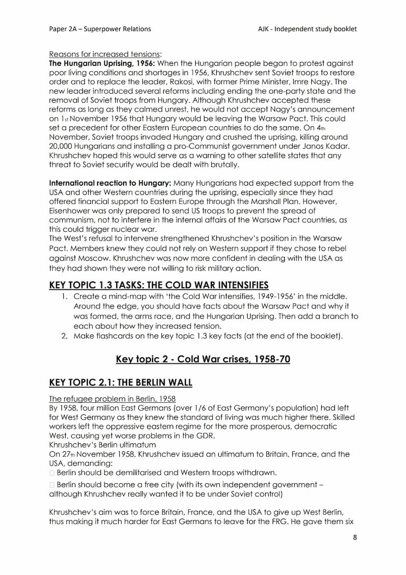 Paper 2A - Superpower Relations
Soviet Union
Stalin
United States Roosevelt
1940
ADMITTANCE
EUROP
1945
NARTY ORDER
Year 11 GCSE History
Pape